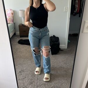 AE super high rise baggy Straight jeans